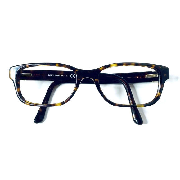 Tory Burch Tortoise Wayfarer Rectangular Glasses - Picture 6 of 12